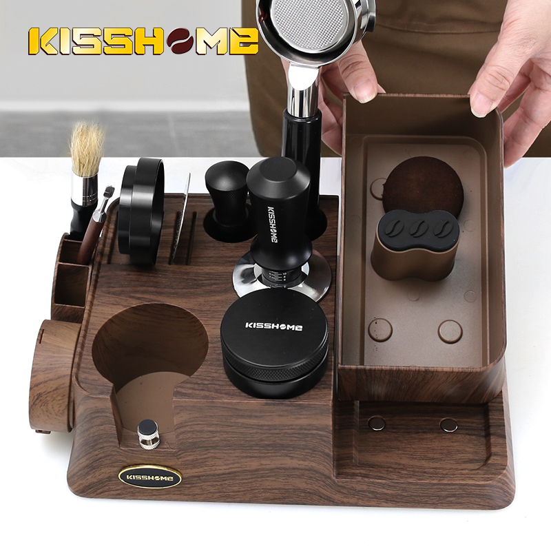 Coffee Equipment Accessories - KISSHOME エスプレッソタンパーステーションノックボックスコーヒーポルタフィルターホルダー 51 ミリメートル 54 ミリメートル