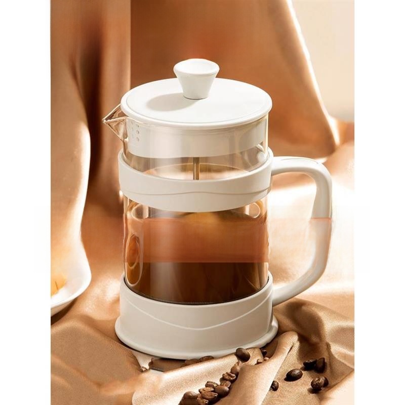 Coffee Equipment Home - 手動プレス式ガラスコーヒーメーカー 家庭用フィルター式コーヒーポット 水出しコーヒーポット 手注ぎコーヒーポット コーヒー抽出器