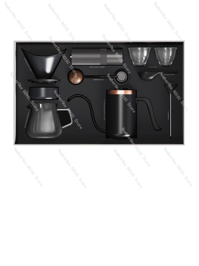 Coffee Equipment Home - 手動コーヒーメーカーセットギフトボックスグラインダーフィルターカッププアオーバーコーヒーキットフルセットコーヒー抽出器具ギフトセットホームバリスタ