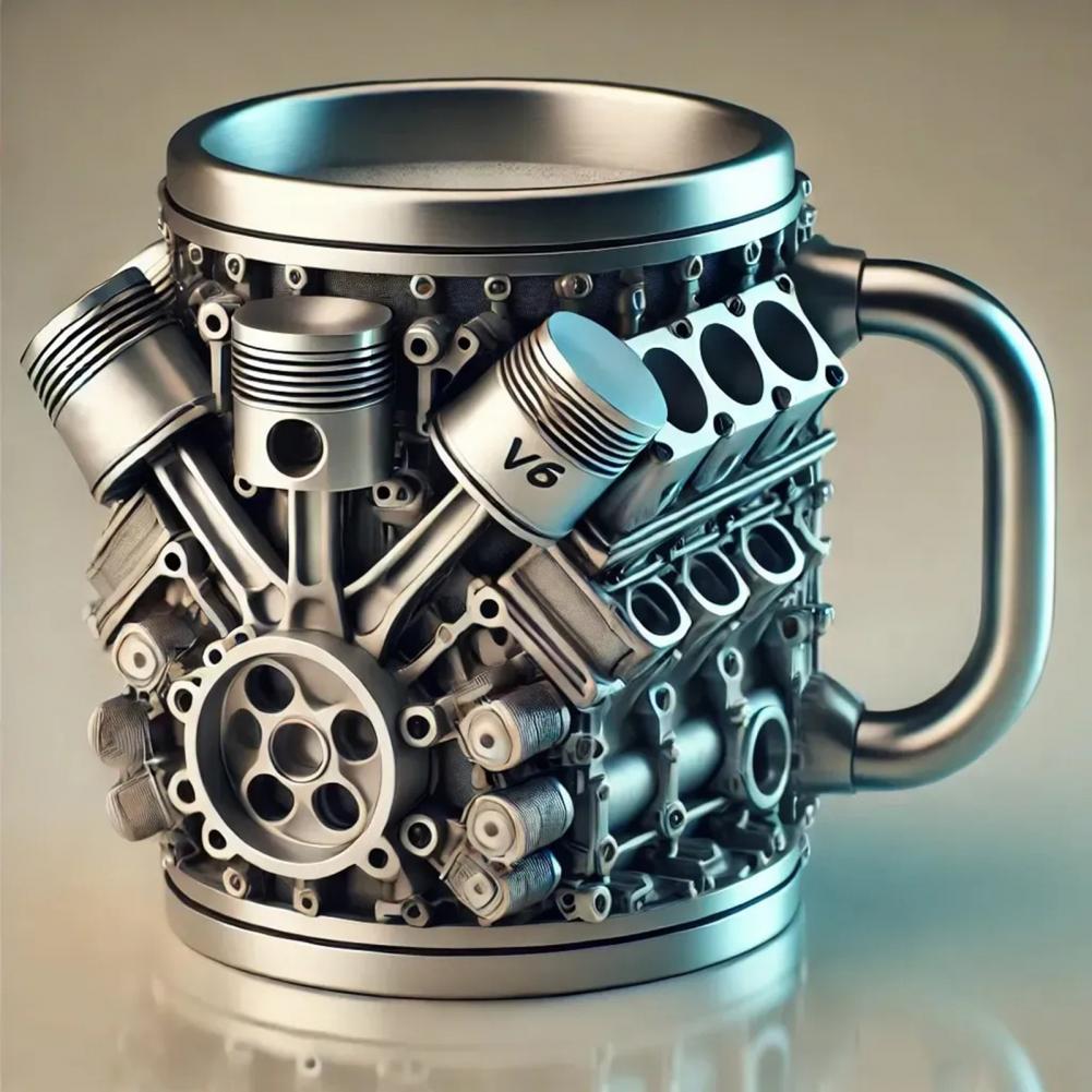 Coffee Equipment Home - 3D エンジンデザインマグエンジンステンレス鋼カップ手作り V8 エンジンコーヒーカップ車愛好家のための容量ティーマグ家庭用