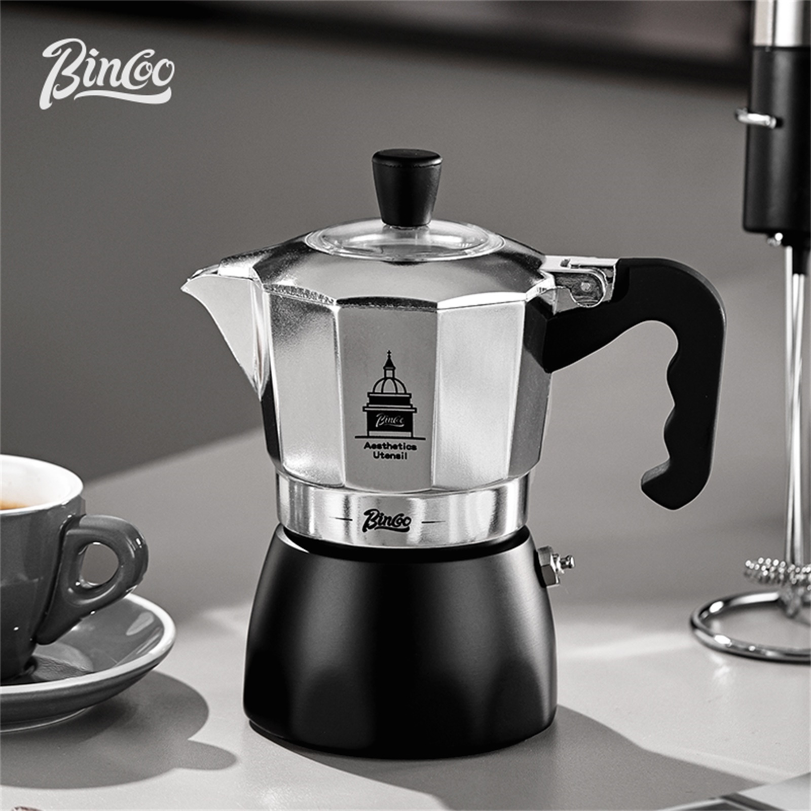 BINCOO ダブルバルブモカポット、エスプレッソ抽出コーヒ - Coffee Equipment Accessories のレビューと価格