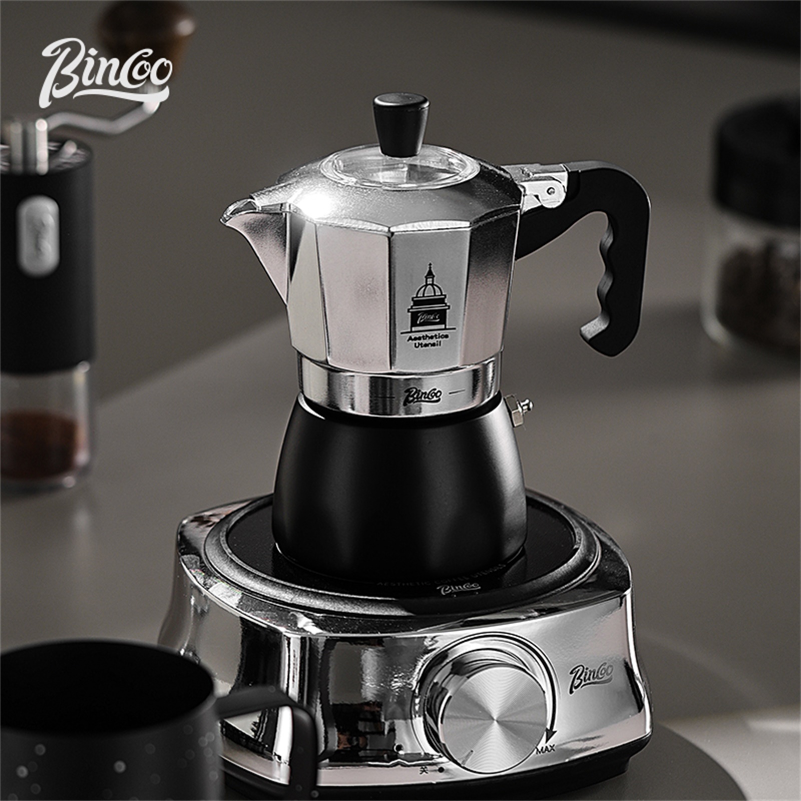 BINCOO ダブルバルブモカポット、エスプレッソ抽出コーヒ - Coffee Equipment Accessories のレビューと価格