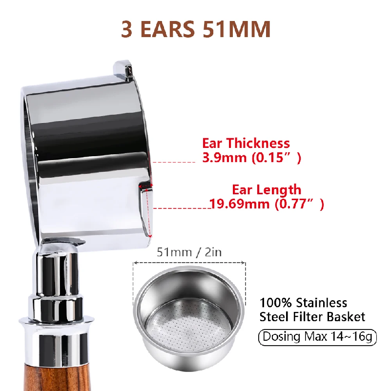 コーヒー底なしポルタフィルター 51 ミリメートル Homi - Coffee Equipment Accessories のレビューと価格