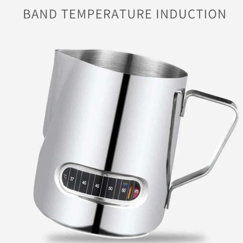 350mL ステンレス鋼ミルク泡立てピッチャー 温度表示ミル - Milk Steaming Pitcher のレビューと価格