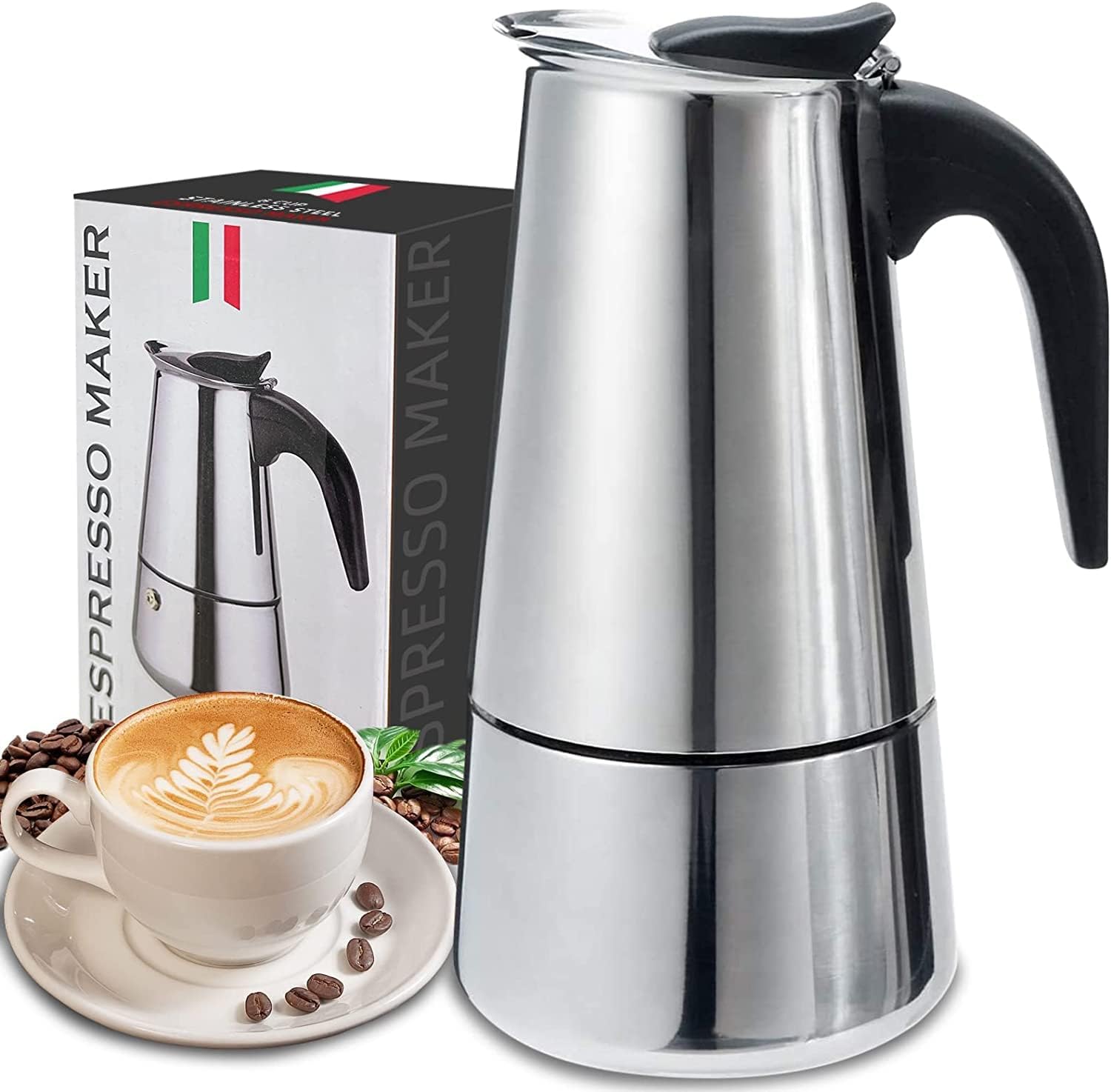 4/6/9カップモカポットカフェマシンエスプレッソカップコー - Coffee Equipment Accessories のレビューと価格