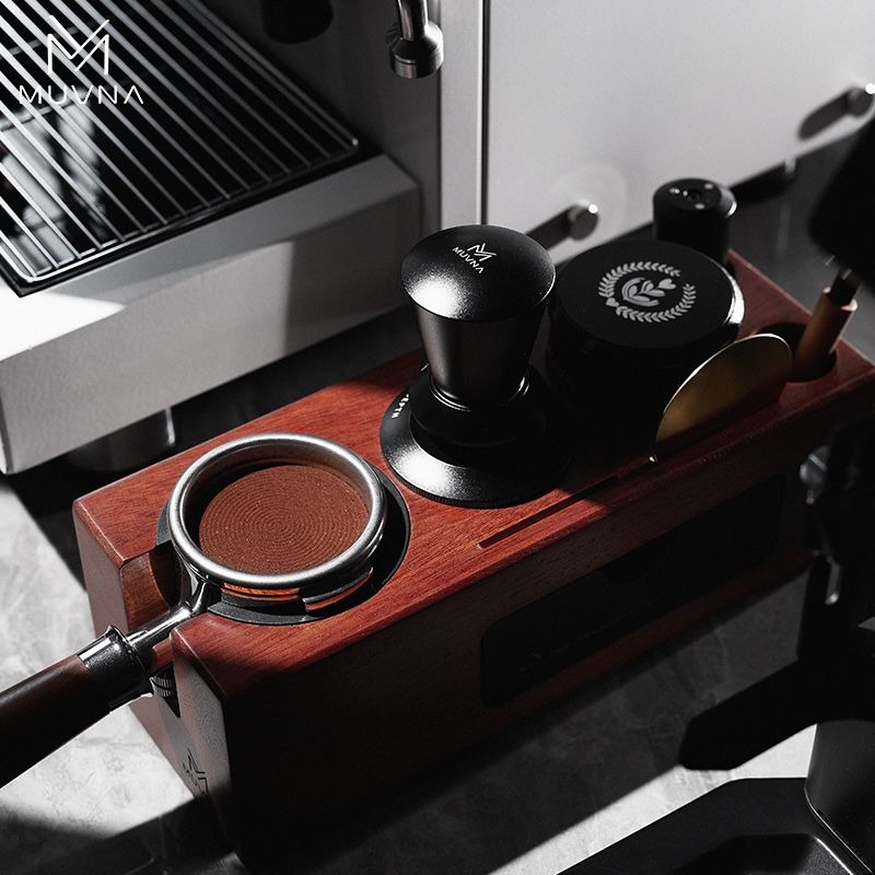 MUVNAコーヒータンパーステーション木製ポルタフィルターホ - Coffee Equipment Accessories のレビューと価格
