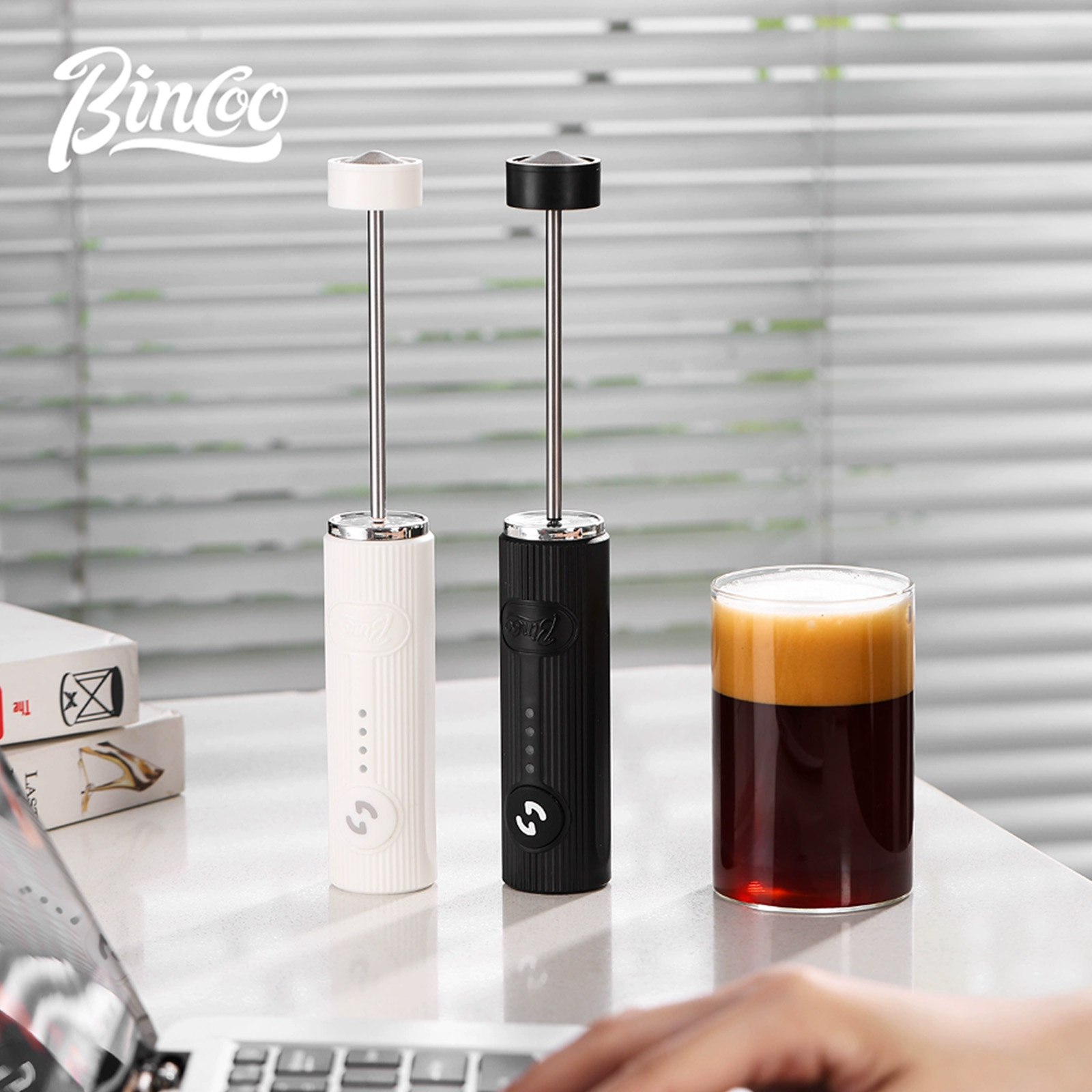 BINCOO 電気コーヒー泡立て器 USB 充電式 2 スピ - Milk Steaming Pitcher のレビューと価格